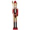 Northlight 6' Giant Commercial Size Wooden Red, Black and Gold Christmas Nutcracker King with Scepter